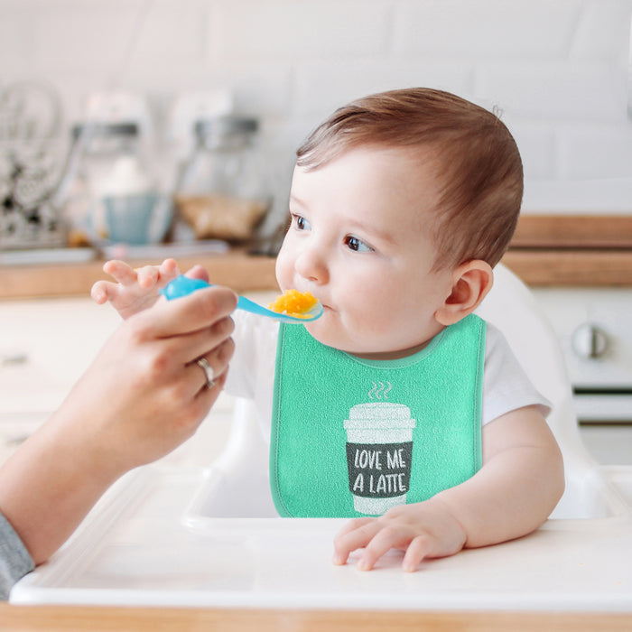 The Peanutshell 8 Pack Terry Bibs - Neutral Foods