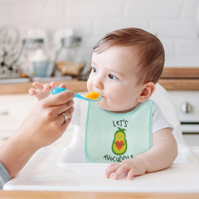 The Peanutshell 8 Pack Terry Bibs - Neutral Foods