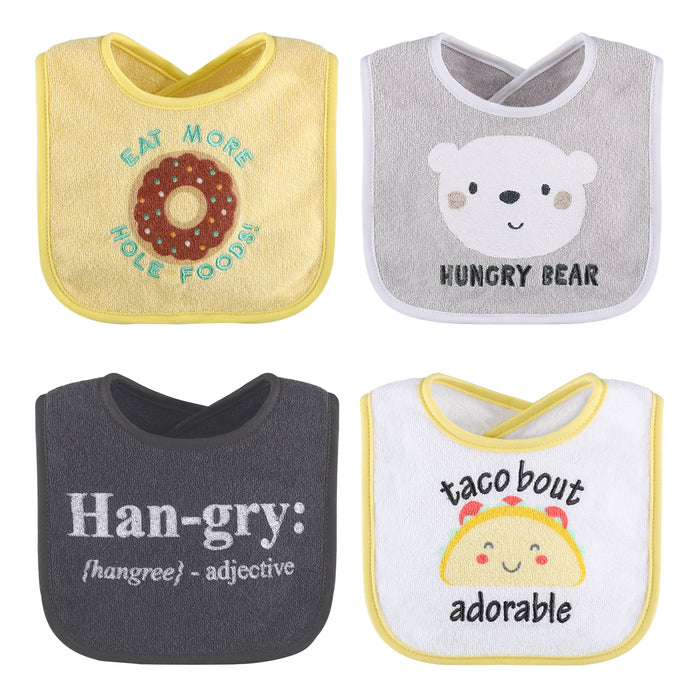 The Peanutshell 8 Pack Terry Bibs - Neutral Foods