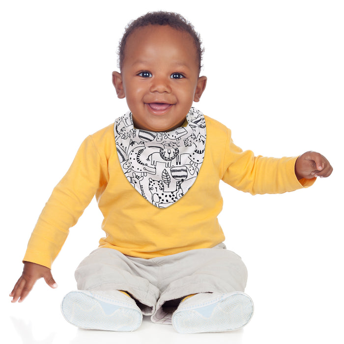 The Peanutshell 8 Pack Bandana Bibs - Greys