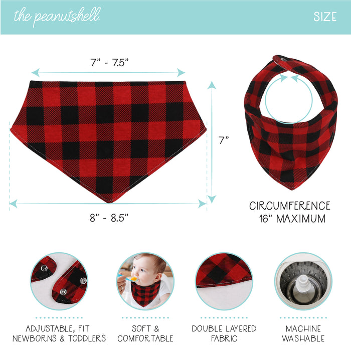 The Peanutshell 8 Pack Bandana Bibs - Neutral