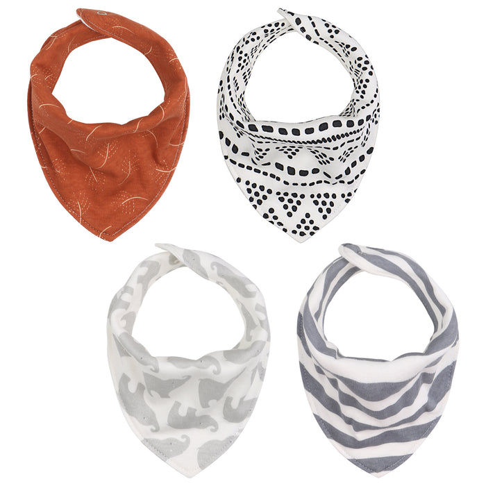 The Peanutshell 8 Pack Bandana Bibs - Neutral