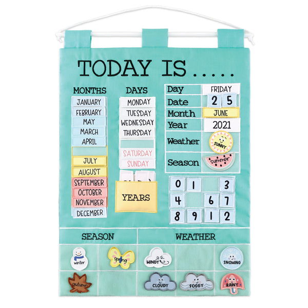 The Peanutshell Wall Chart - Today Is, Teal