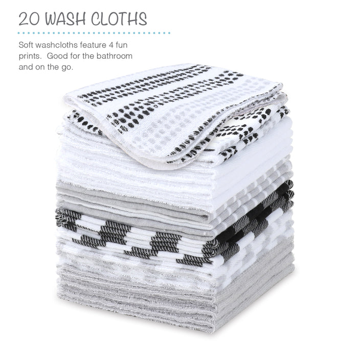 The Peanutshell So Fresh 23 Piece Hooded Towels & Washcloths Bath Gift Set