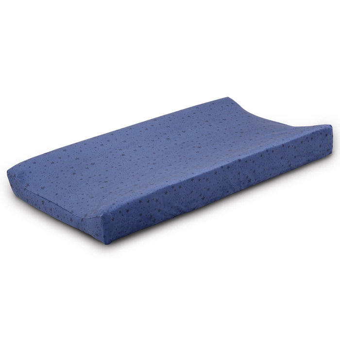 The Peanutshell Moonlight Blue Changing Pad Cover