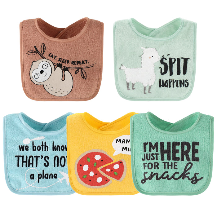 The Peanutshell 10 Pack Terry Bibs - Hello Sunshine