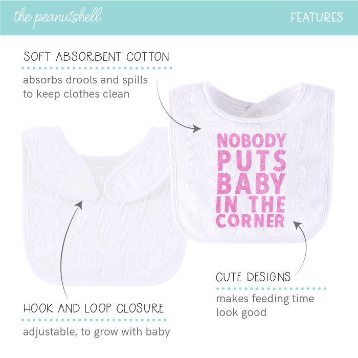 The Peanutshell 10 Pack Terry Bibs - Pastel Girl