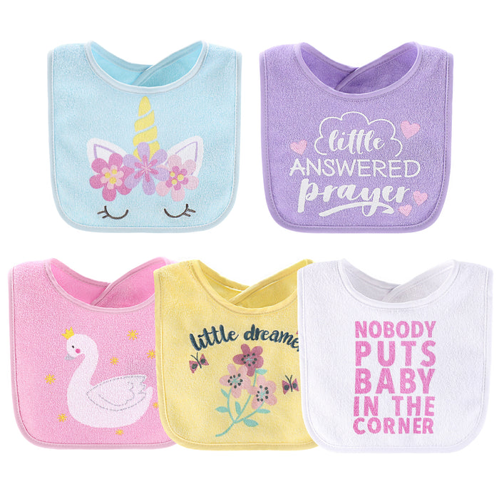 The Peanutshell 10 Pack Terry Bibs - Pastel Girl