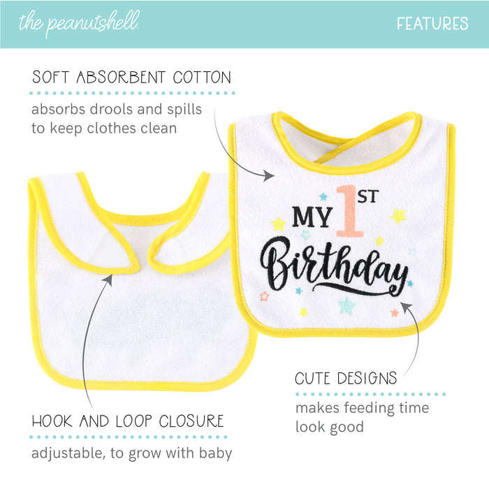 The Peanutshell 10 Pack Terry Bibs - Holiday