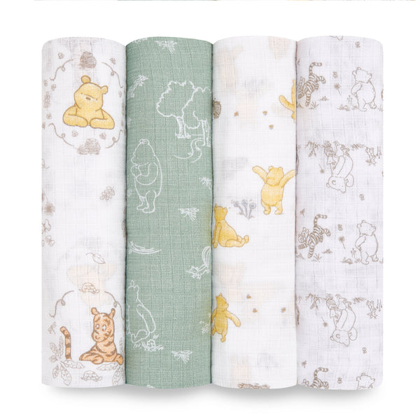 aden + anais Muslin Swaddles 4 Pack Disney Winnie the Pooh