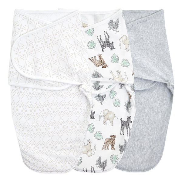 aden anais Cotton Wrap Swaddles 3 pack Toile grey 0 3 Months buybuy BABY