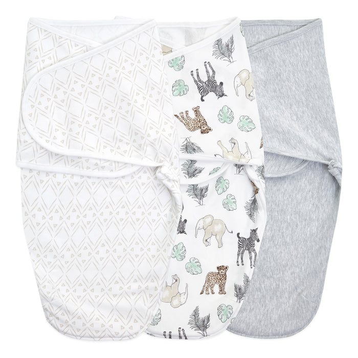 aden + anais Cotton Wrap Swaddles 3 pack Toile grey (0-3 Months)