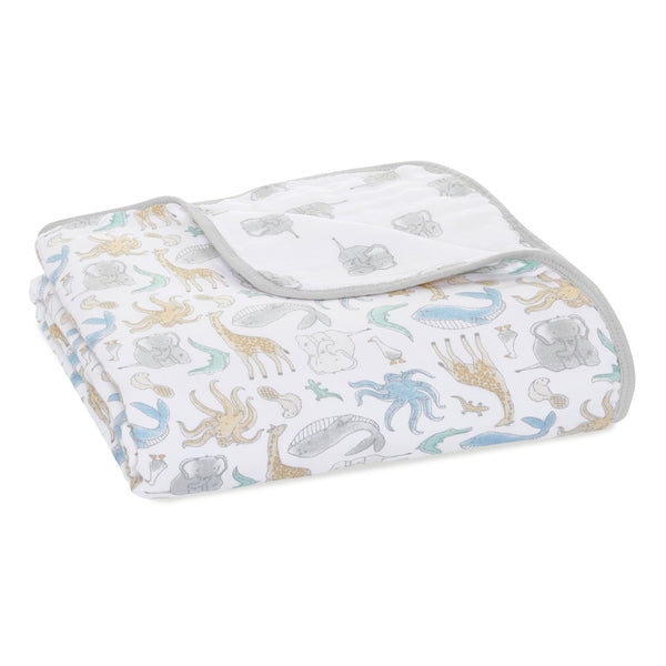 aden + anais Muslin Blanket Natural History Grey