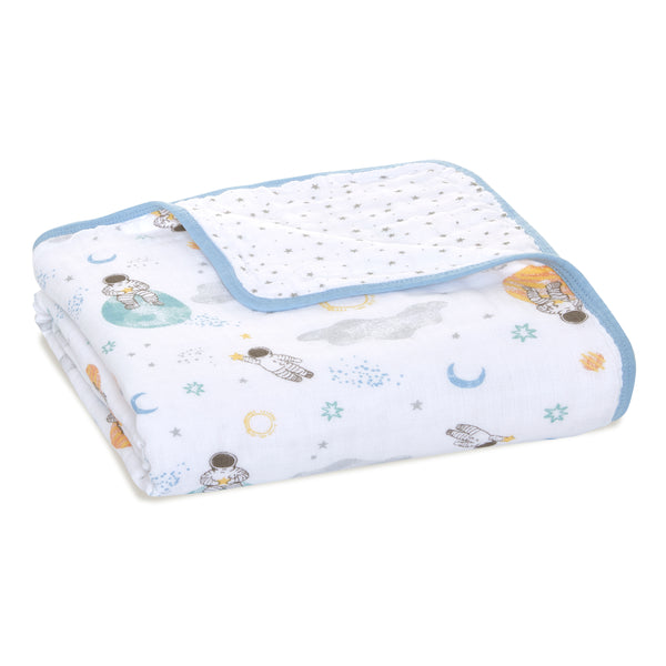 aden + anais Muslin Blanket Space Exploders Blue