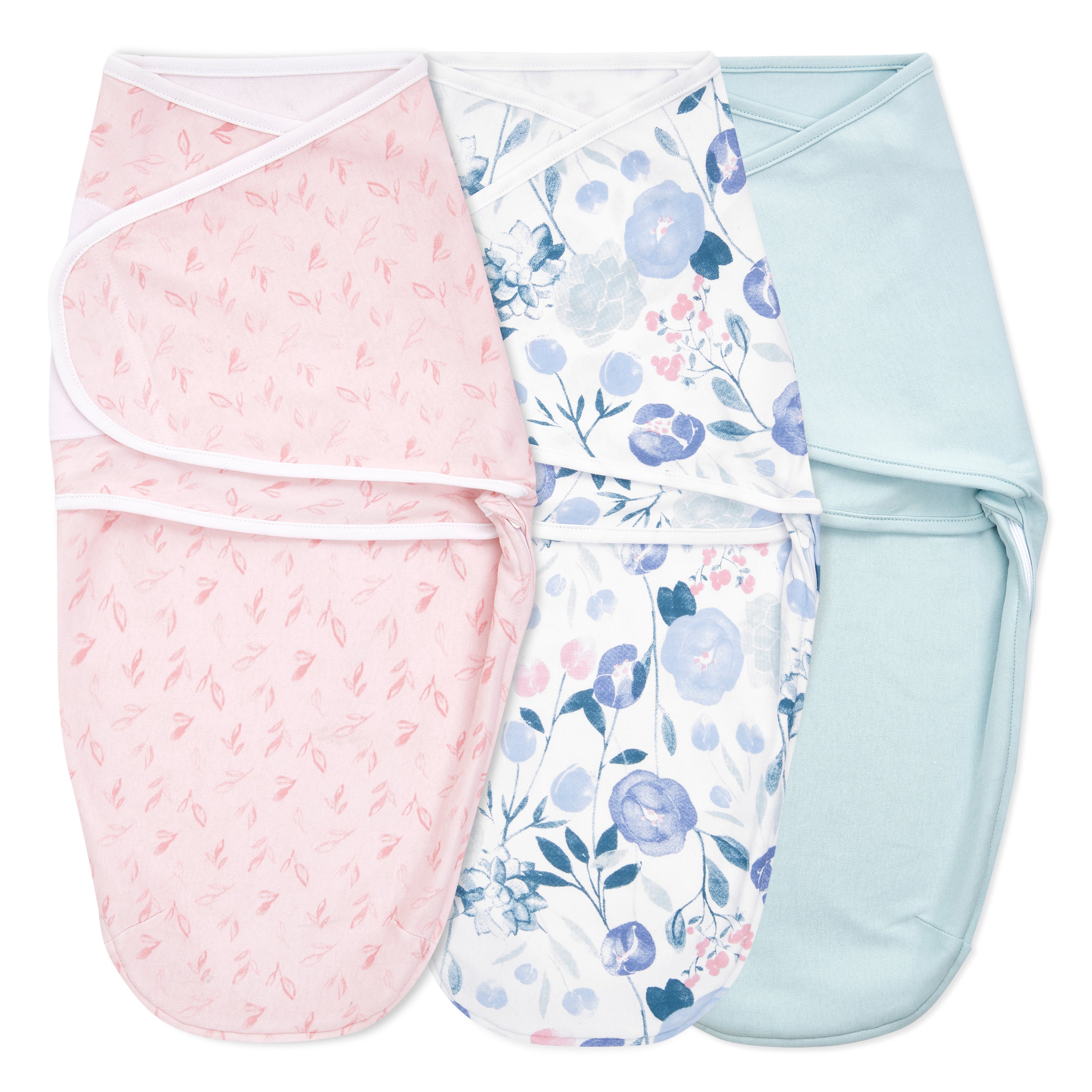 aden anais Essential Cotton Easy Swaddle Wrap 3 pack Flowers Bloom P