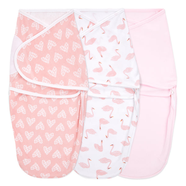 aden + anais  Cotton Wrap Swaddles 3 pack Briar Rose Pink