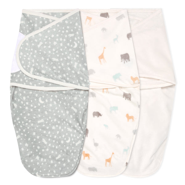 aden + anais Essential Cotton Wrap Swaddles 3 pack Wild Prairie Grey