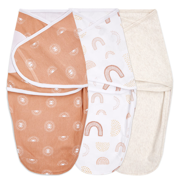 aden + anais Essential Cotton Wrap Swaddles 3 Keep Rising Tan