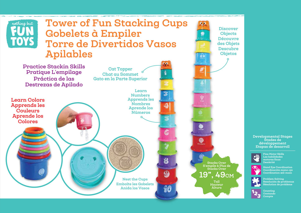 Nothing But Fun Toys Tower of Fun Stacking Cups