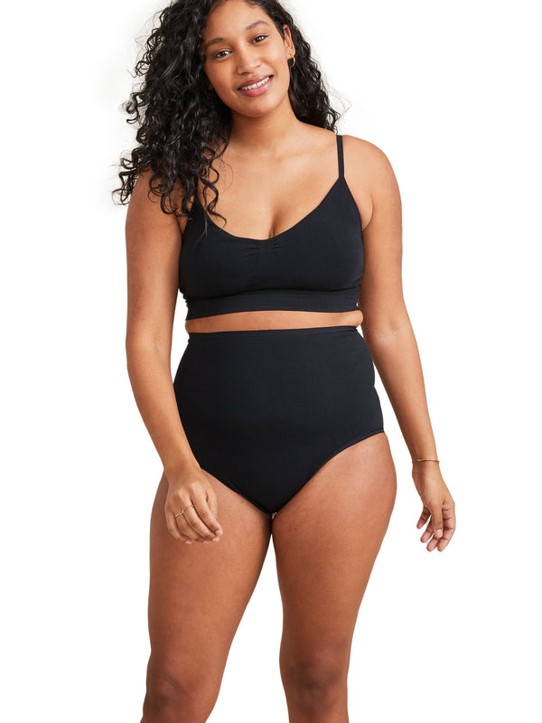 HATCH Collection Maternity Seamless Belly Brief Black