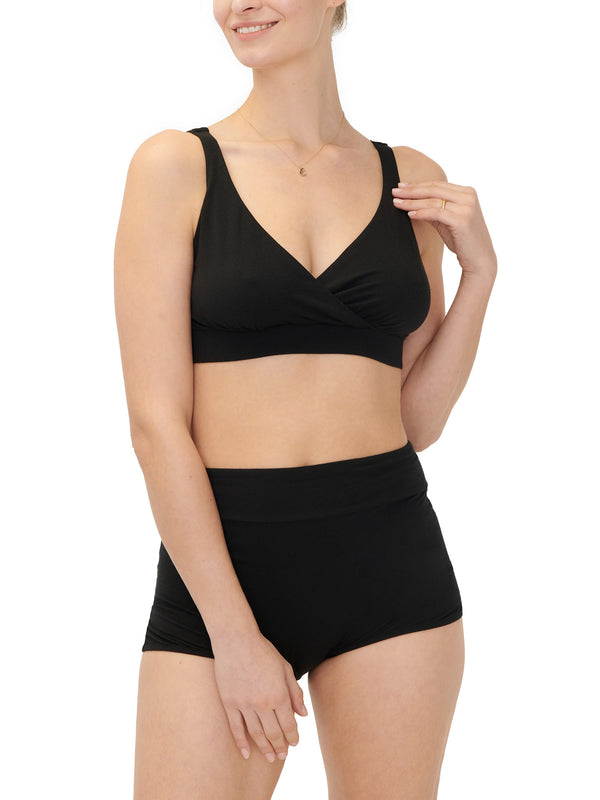 HATCH Collection Dream Feed Nursing Friendly And Sleep Bralette Black