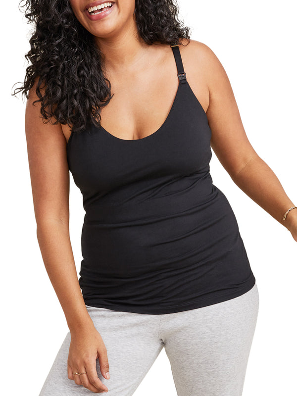 The 24/7 Maternity Nursing Tank Top Black