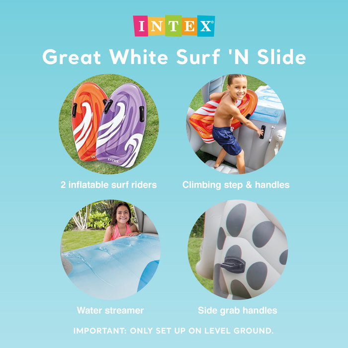 Intex Surf 'N Slide Inflatable Kids Water Slide and Wet Set Repair 6 Patch Kit