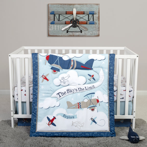 Sammy & Lou Adventure Awaits 4 Piece Crib Bedding Set