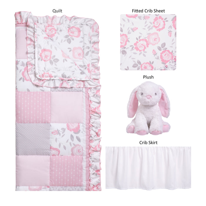 Emma 4 Piece Crib Bedding Set