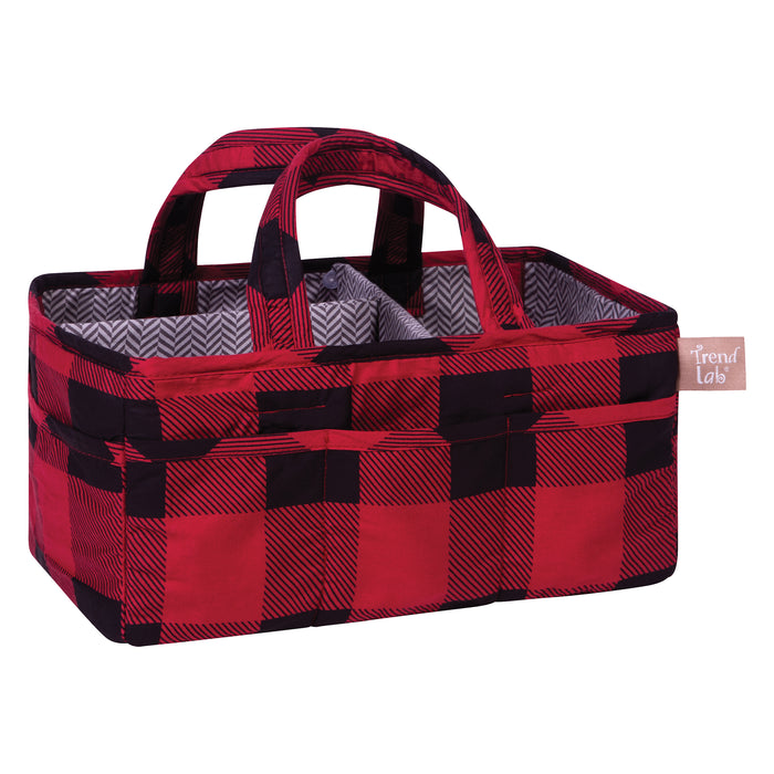 Trend Lab Red and Black Buffalo Check Storage Caddy