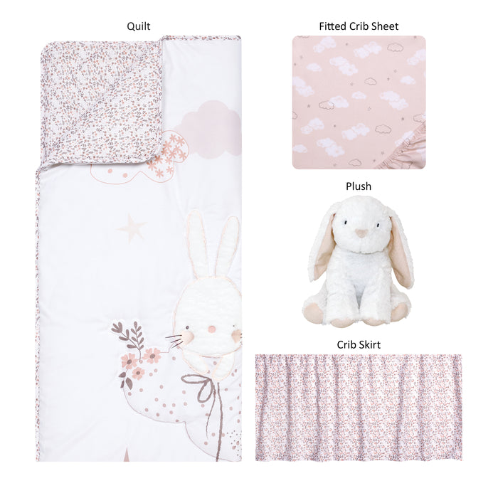 Sammy & Lou Cottontail Cloud 4 Piece Crib Bedding Set