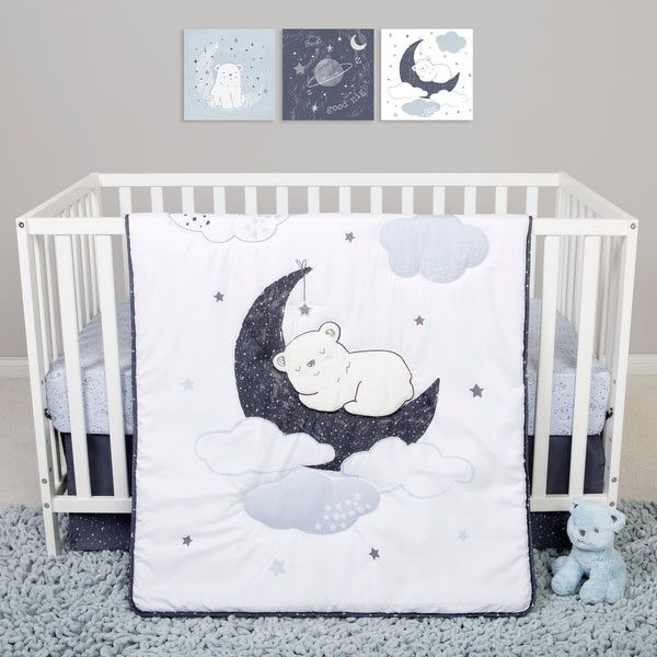 Sammy & Lou Bearly Dreaming 4 Piece Crib Bedding Set