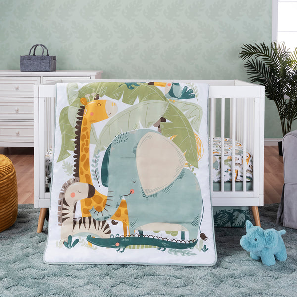 Sammy & Lou Jungle Escape 4 Piece Crib Bedding Set