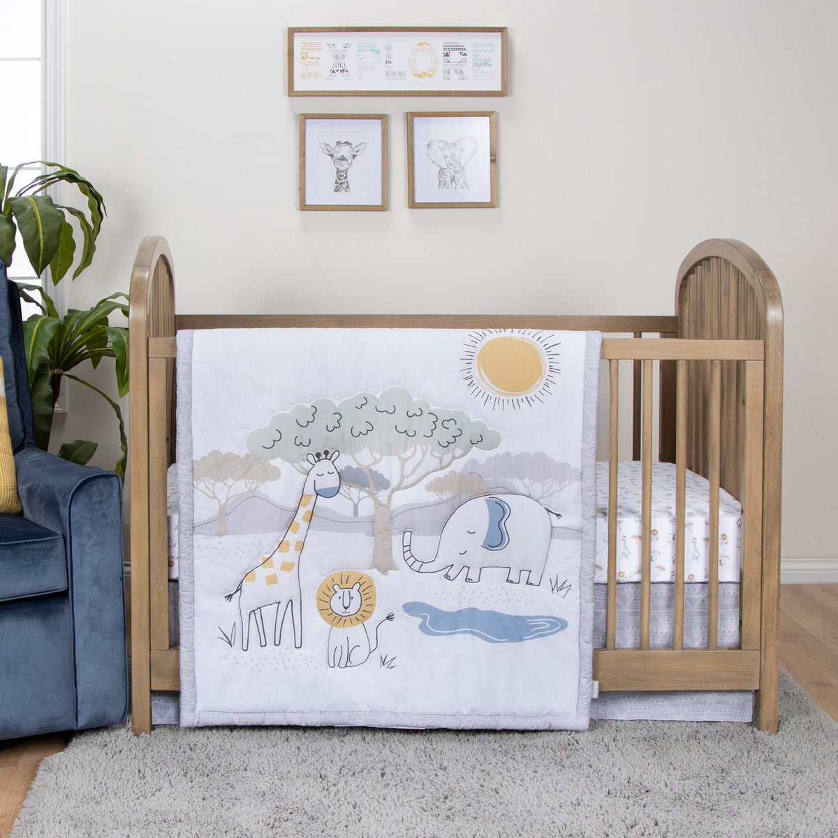 Elephant and giraffe outlet baby bedding