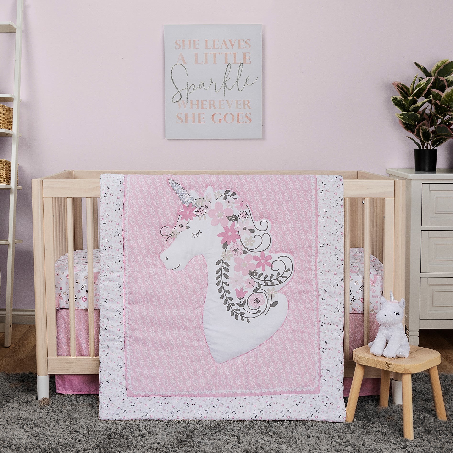 Unicorn crib outlet bumper