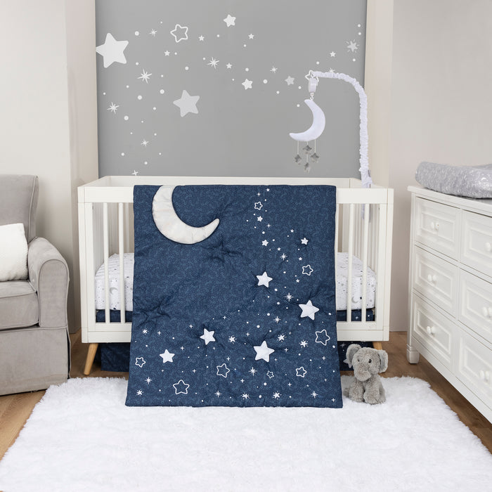 Sammy & Lou Shooting Stars 4-Piece Baby Nursery Crib Bedding Set