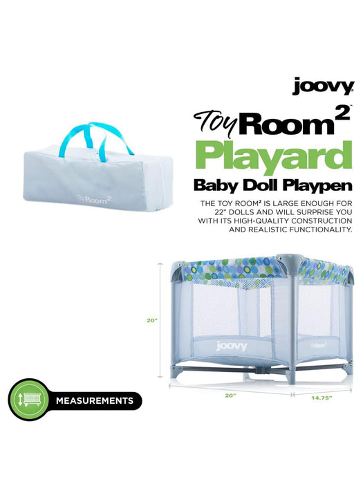 Joovy Toy Room² Playard Baby Doll Playpen, Blue
