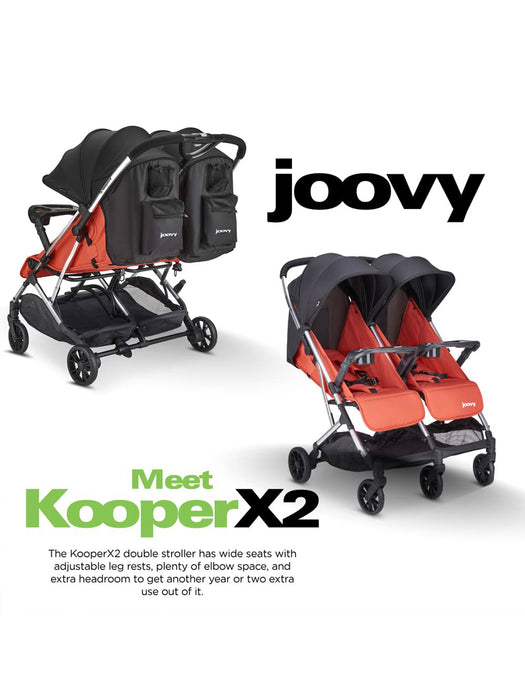 Joovy KooperX2 Lightweight Compact Double Stroller With Trays buybuy BABY