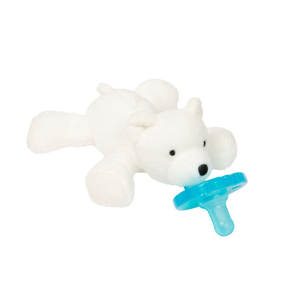 WubbaNub Plush Toy Pacifier-White Polar Bear