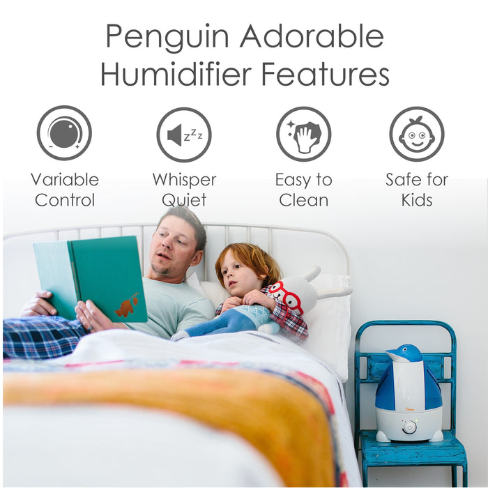 Crane Adorable Penguin Ultrasonic Cool Mist Humidifier