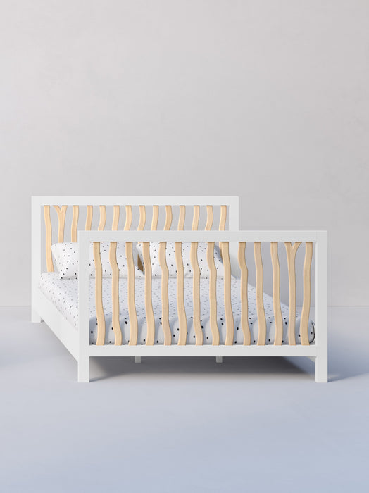 Milk Street Baby Branch Open Shelf Changing Table, Acacia with Snow