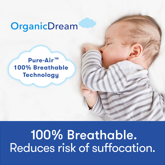 Organic Dream Certified Organic Cotton Lightweight 2-Stage Crib & Toddler Mattress