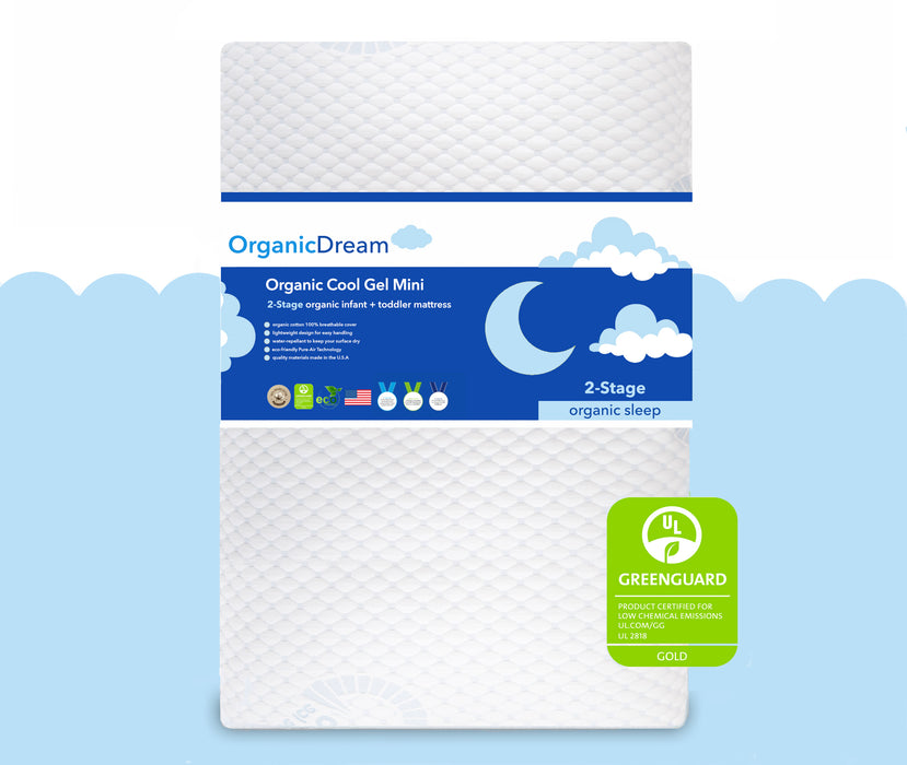 Organic Dream® Cool-Gel Mini 2-Stage Crib Mattress