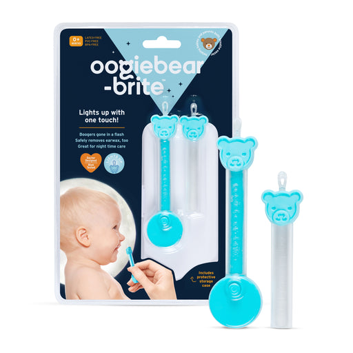 oogiebear The Bear Pair 2-in-1 Bulb Aspirator and Booger Picker Combo -  Raspberry - 2pc