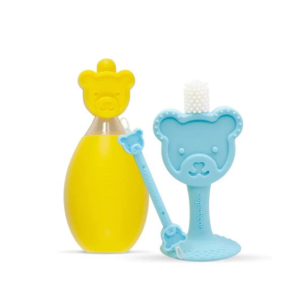 Oogiebear Ear nose and teeth bundle (yellow aspirator + toothbrush + booger and earwax picker)