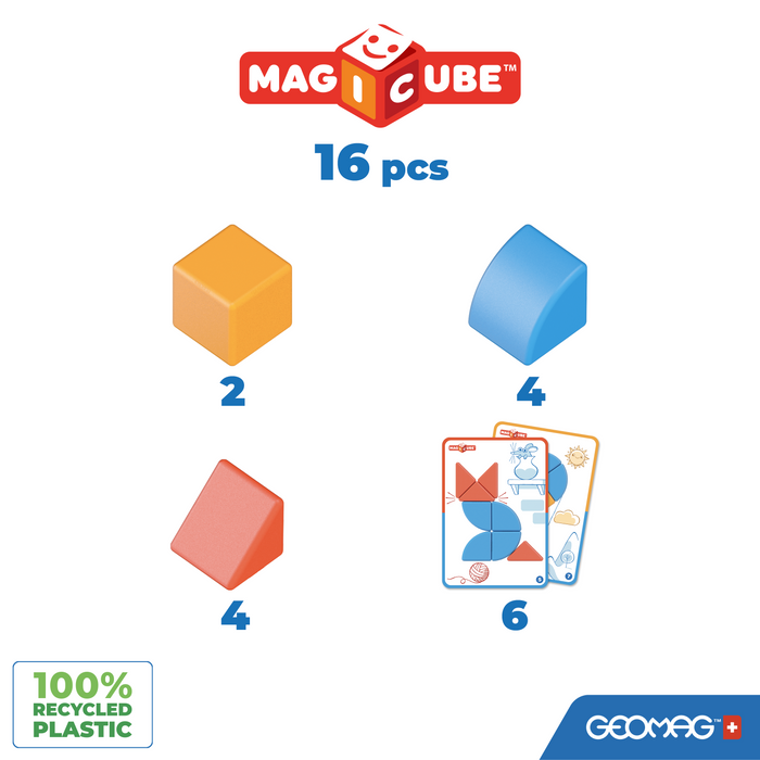 Geomag Magicube Blocks & Cards 16 pieces