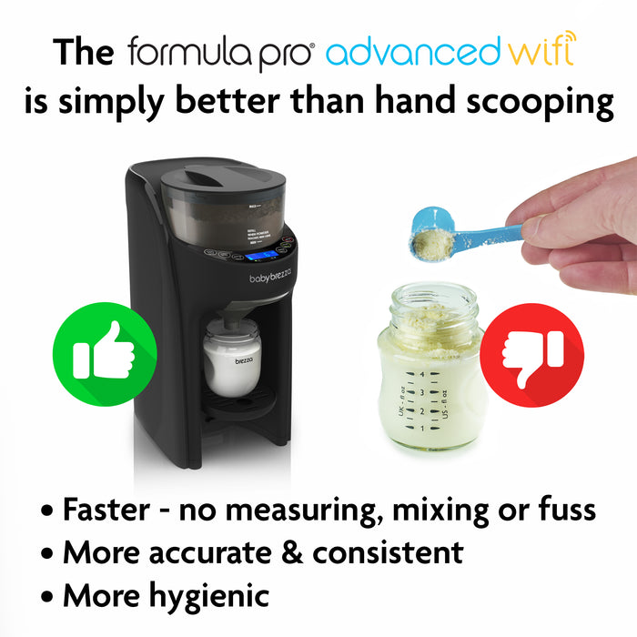 New and Improved Baby Brezza Formula Pro Advanced Formula Dispenser Machine  - Automatically Mix a Warm Formula Bottle Instantly - Easily Make Bottle  with Automatic Powder Blending, Rose Gold 