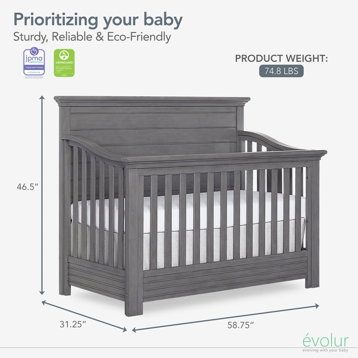 Evolur Waverly 5 in 1 Full Panel Convertible Crib buybuy BABY