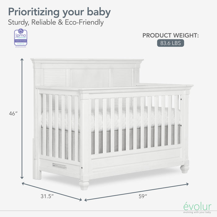 Evolur Signature Cape May 5 In 1 Full Panel Convertible Crib