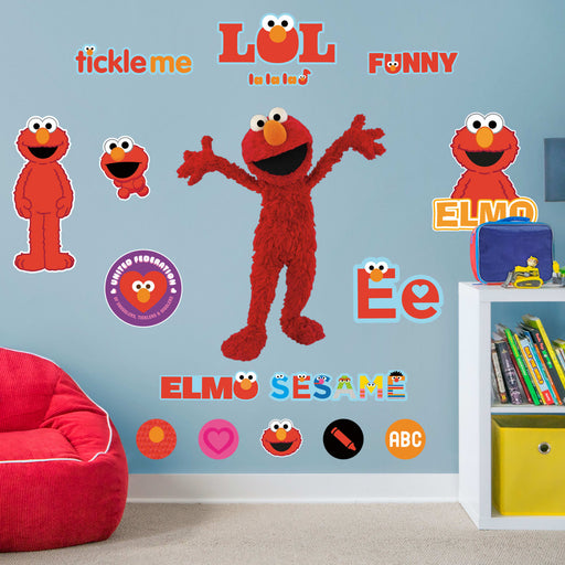 Fathead Elmo - Officially Licensed Sesame Street Removable Wall Adhesive Decal
